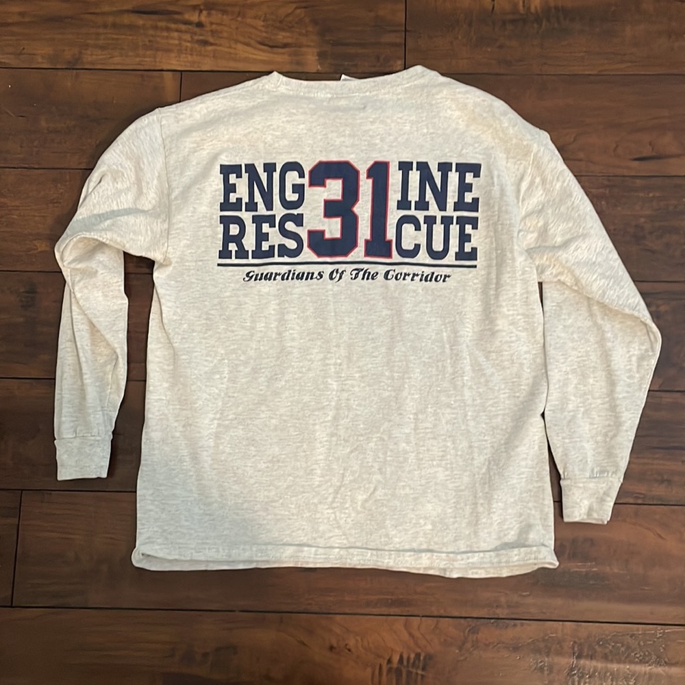Youth large long sleeve Fire Fighter Shirt - Picture 2 of 3